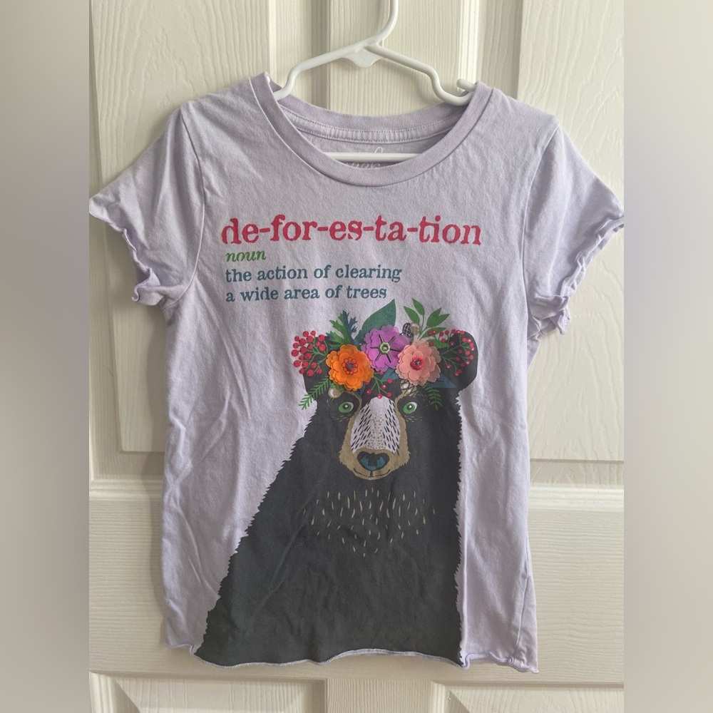 PEEK Kids Deforestation Tee, Girls size 6/7
